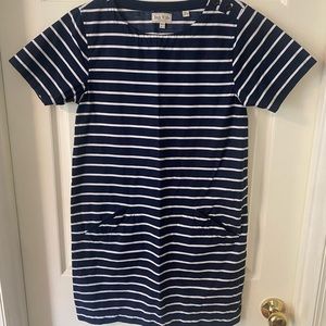 Jack Wills navy and white shift dress